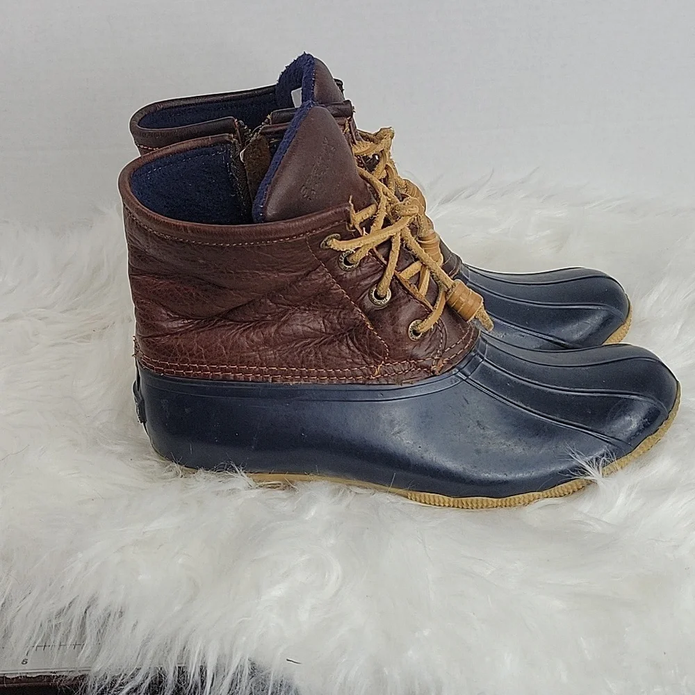 SPERRY TOPSIDER Duck Boots With Side Zipper Women's‎ Size 7